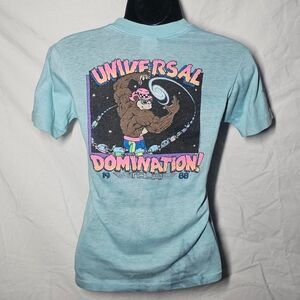 Vintage 1988 single stitch blue universal domination tour baby tee